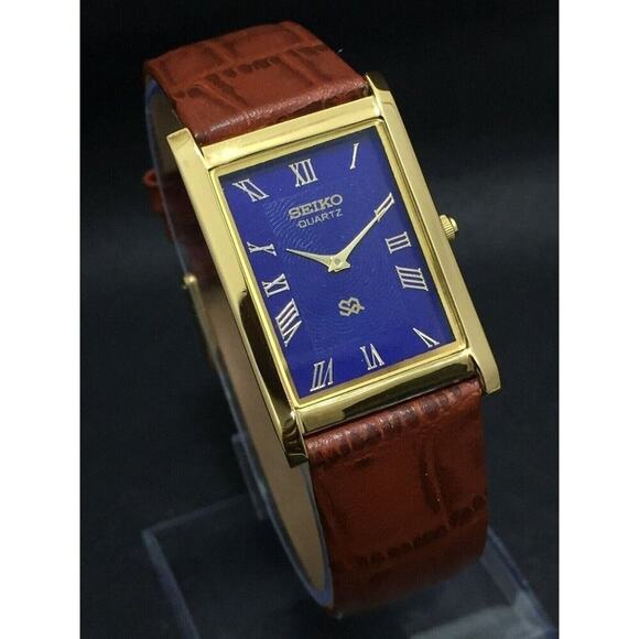 Seiko Gold and Blue Men's Watch - Picture 5 of 6